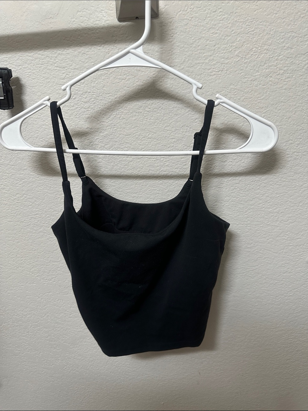 CRZ YOGA Black Square Neck Crop Camisole